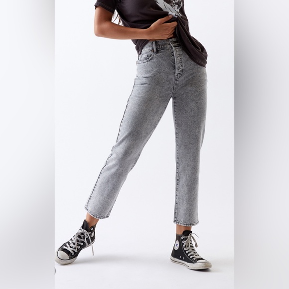 Pac sun high rise straight gray Jean - Picture 1 of 3